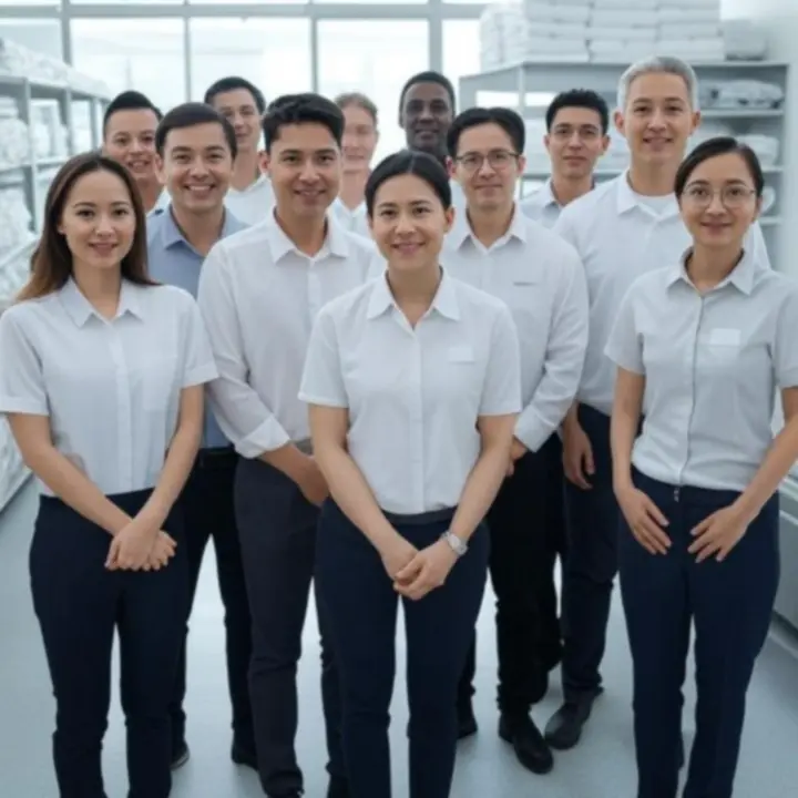 Zespół założycielski PralniaCenter w nowoczesnej przestrzeni pralni