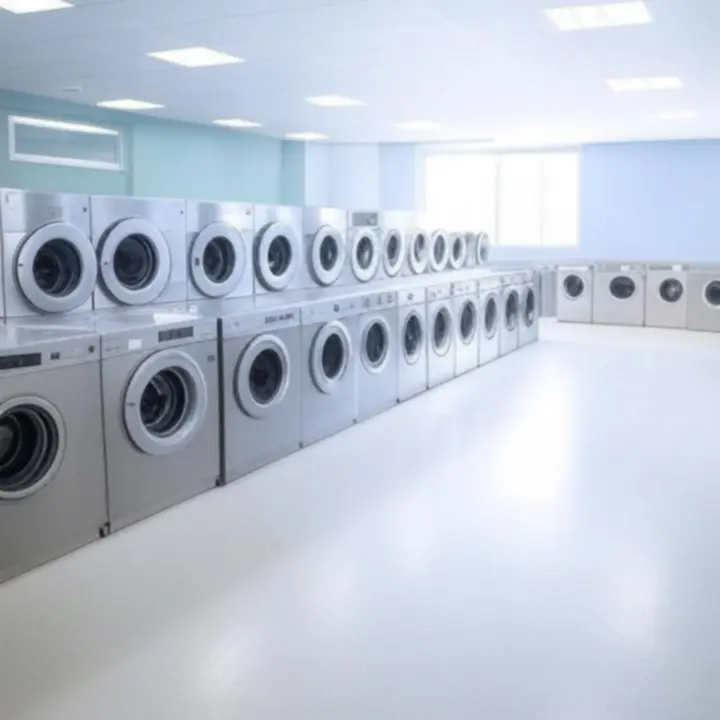 Nowoczesna, jasna i dobrze zorganizowana hala pralni PralniaCenter